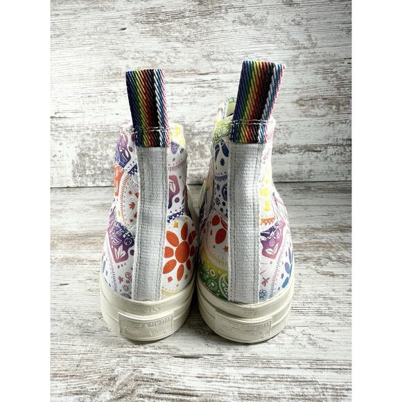 NEW Men\'s Converse CTAS Chuck 70 \'Pride\' White/University Red Sneaker Sz 10.5 main image 4